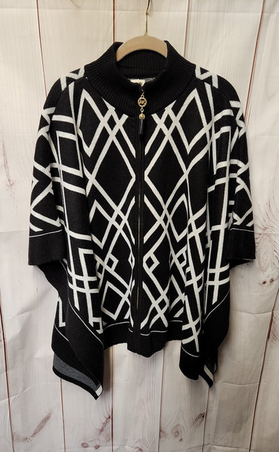 Anne Klein Women's Size M Black Poncho
