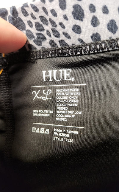Hue Women's Size XL Gray Animal Print Leggings