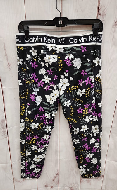 Calvin Klein Women's Size XL Black Floral Leggings