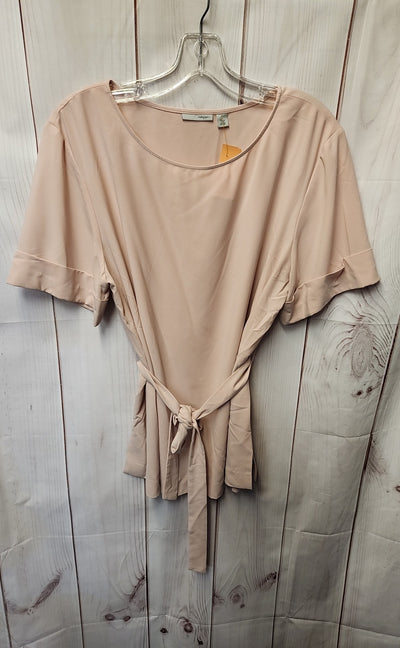 Halogen Women's Size L Peach Short Sleeve Top