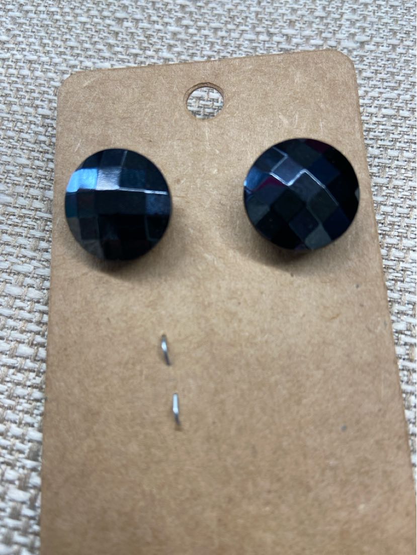 Black Stud Earrings