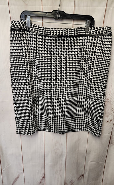 Talbots Women's Size 16 White & Black Skirt