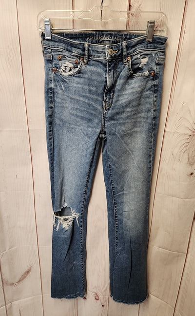 American Eagle Women's Size 26 (1-2) Blue Jeans Super Hi-Rise Flare