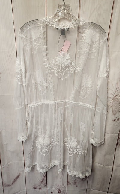 Primark Women's Size L White Cover-Up
