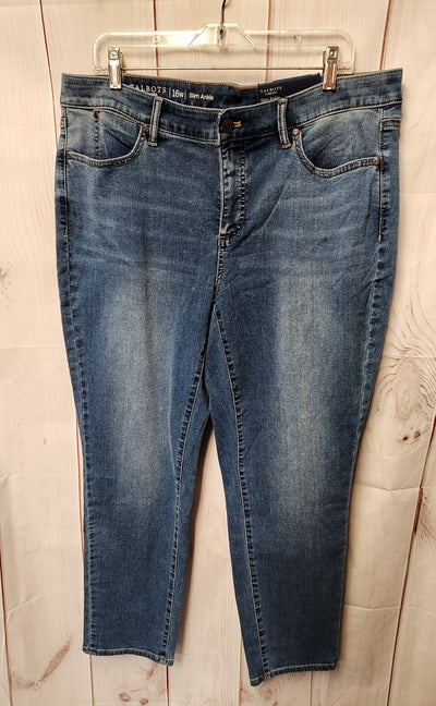 NWT Talbots Women's Size 33 (15-16) Blue Jeans Slim Ankle