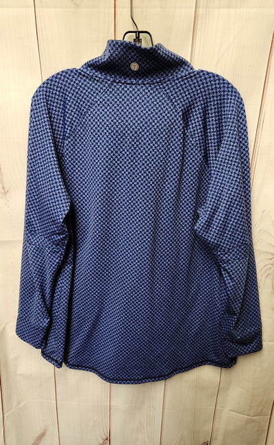 Talbots Women's Size 1X Blue Long Sleeve Top
