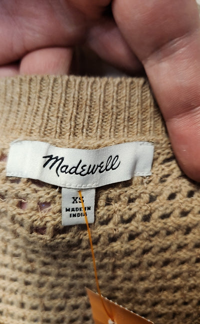 Madewell Women's Size XS Tan Knit Sequined Sleeveless Top