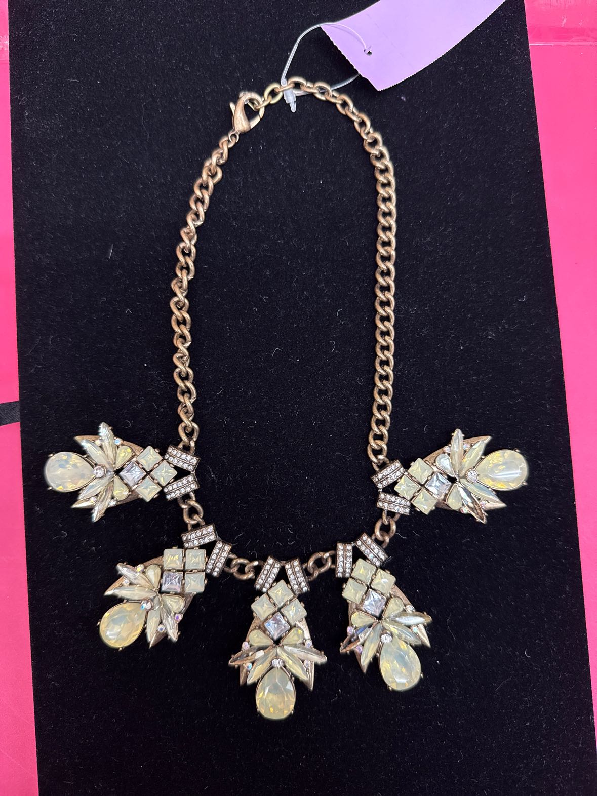 Bronze Rhinestone Necklace