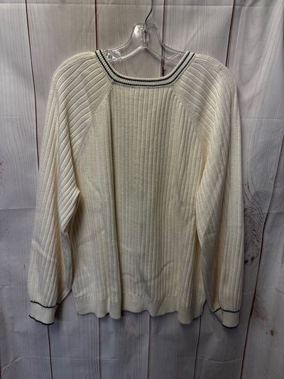 Talbots Women's Size 2X White Cardigan
