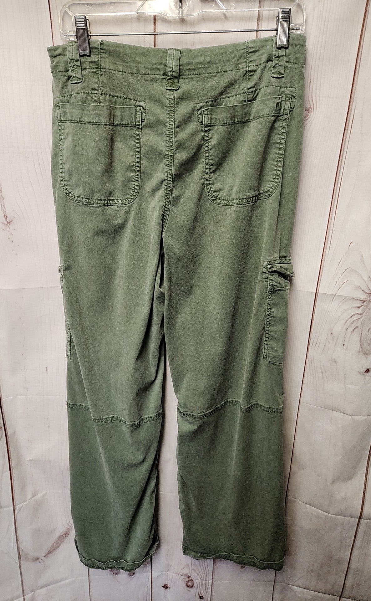American Eagle Women's Size 8 Green Pants Super High Rise Baggy Wide Leg