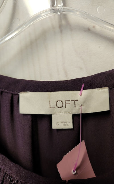 Loft Women's Size S Purple Short Sleeve Top