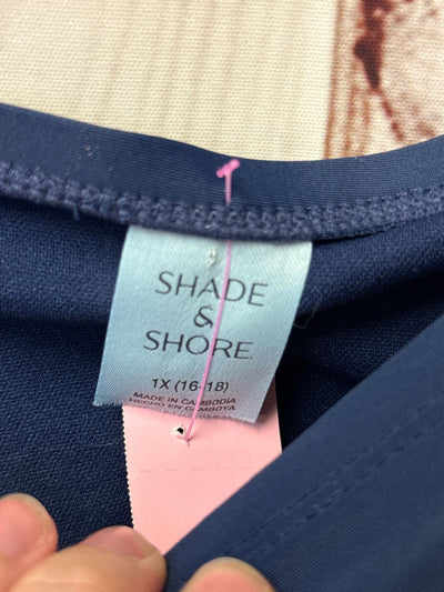 Shade Shore Women's Size 1X Navy Swim Bottom