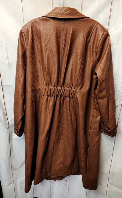 Ava & Viv Women's Size 1X Brown Coat