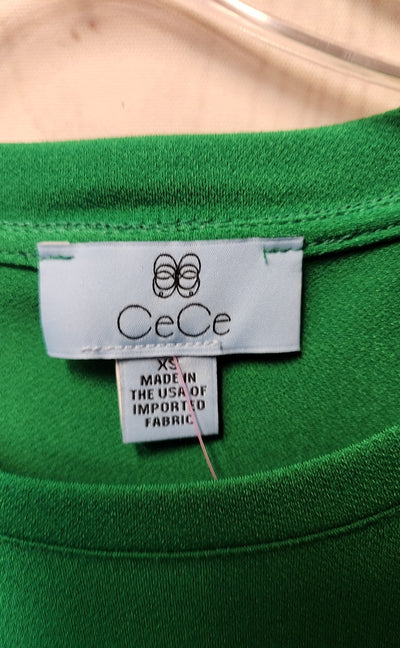 Cece Women's Size XS Green Short Sleeve Top