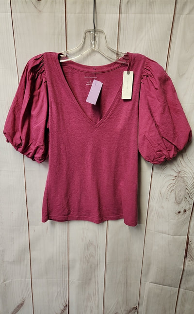 NWT Anthropologie Women's Size M Pink Short Sleeve Top