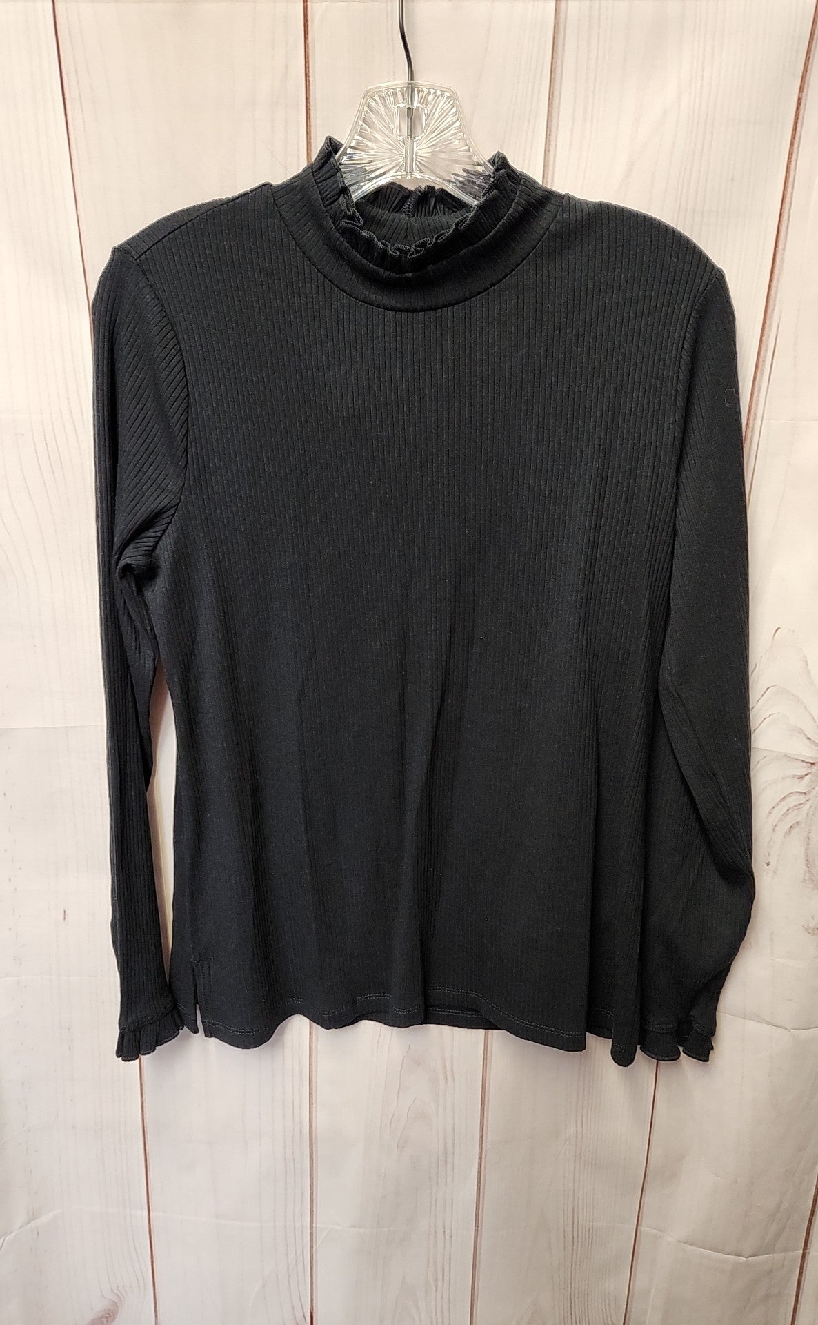 Isaac Mizrahi Live Women's Size S Black Long Sleeve Top