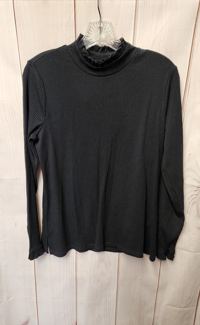 Isaac Mizrahi Live Women's Size S Black Long Sleeve Top