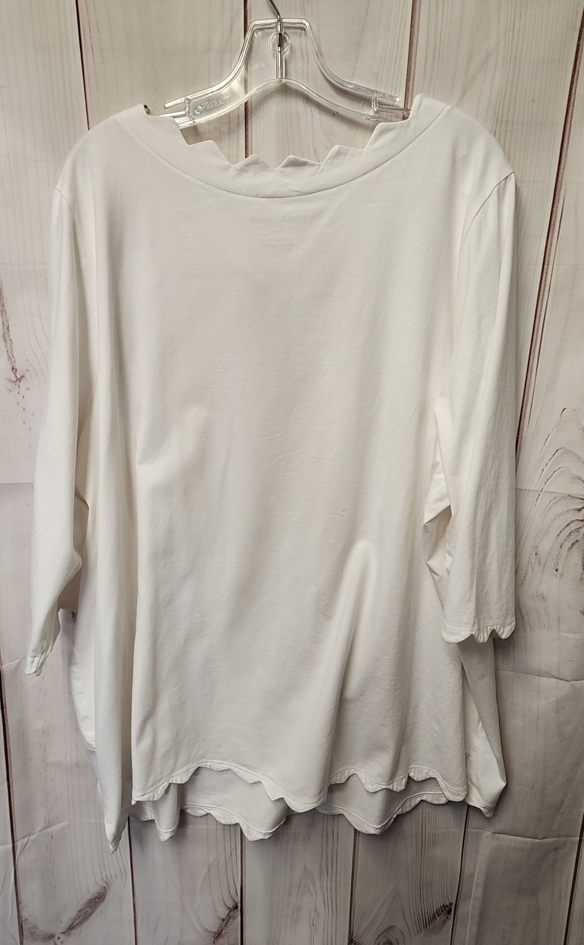 Jessica London Women's Size 26/28 White 3/4 Sleeve Top