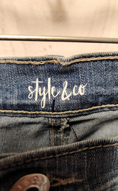 Style & Co Women's Size 12 Straight Leg Blue Jeans