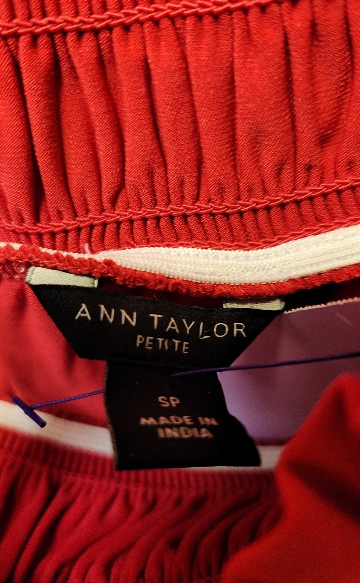 Ann Taylor Women's Size S Petite Red Short Sleeve Top