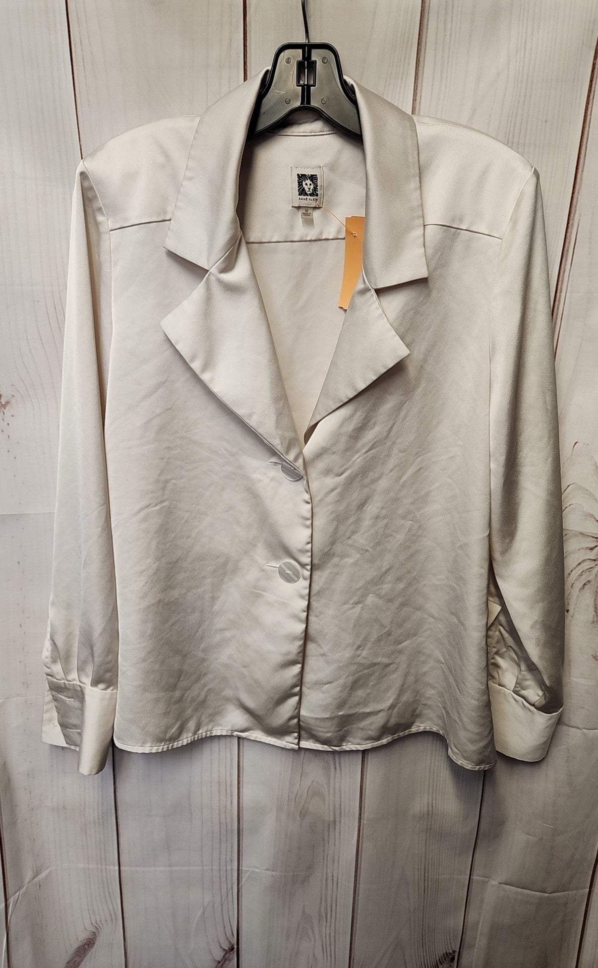 Anne Klein Women's Size M White Long Sleeve Top