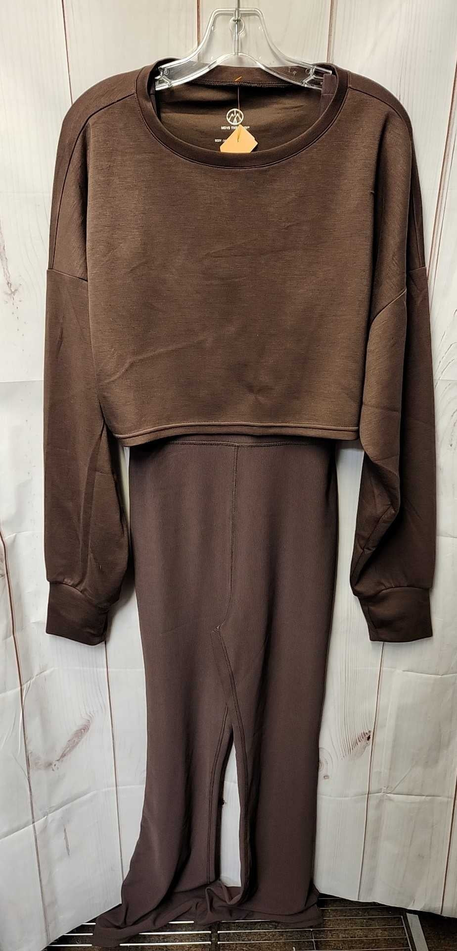 Move Theology Women's Size L Brown Jumpsuit Set