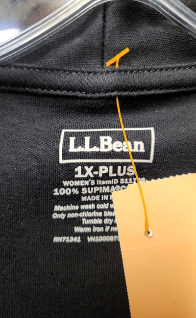 LL Bean Women's Size 1X Black Cardigan