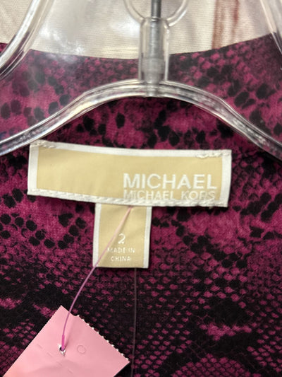 NWT Michael Kors Women's Size 2 Purple Snakeskin Romper