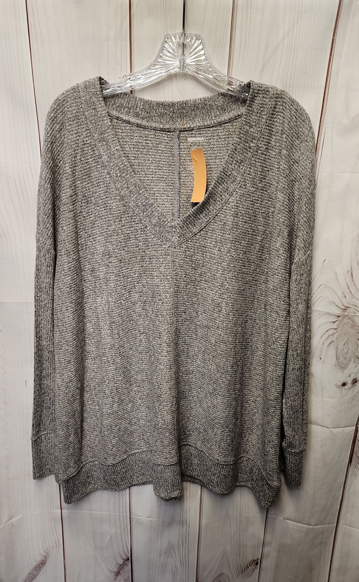 Sonoma Women's Size XXL Gray Long Sleeve Top
