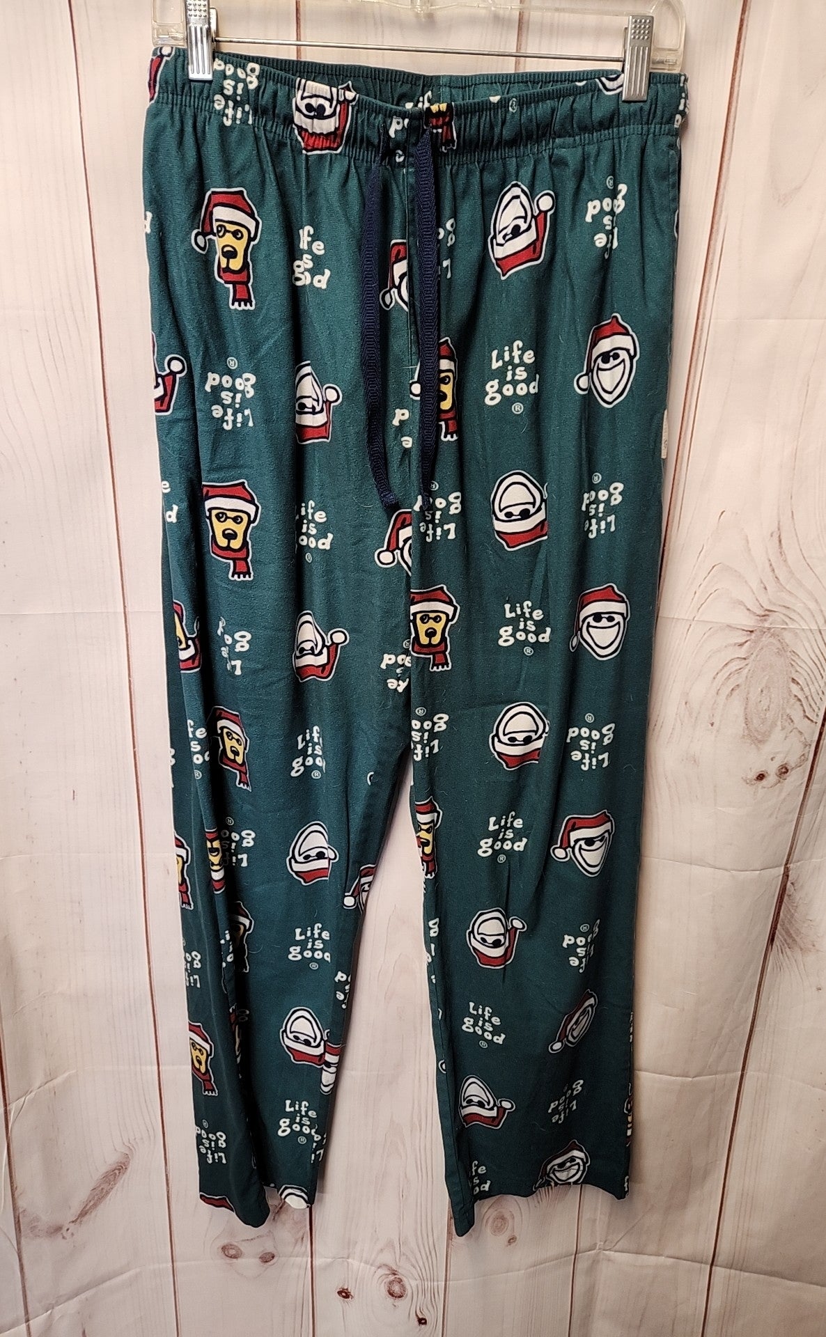 Life Is Good Women's Size L Green Holiday PJ Bottoms