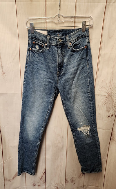 Gap Women's Size 25 (0) Blue Jeans Cheeky Straight Sky High