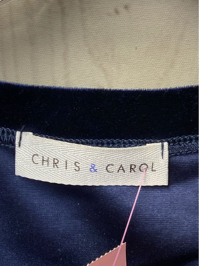 Chris & Carol Women's Size L Blue Short Sleeve Top