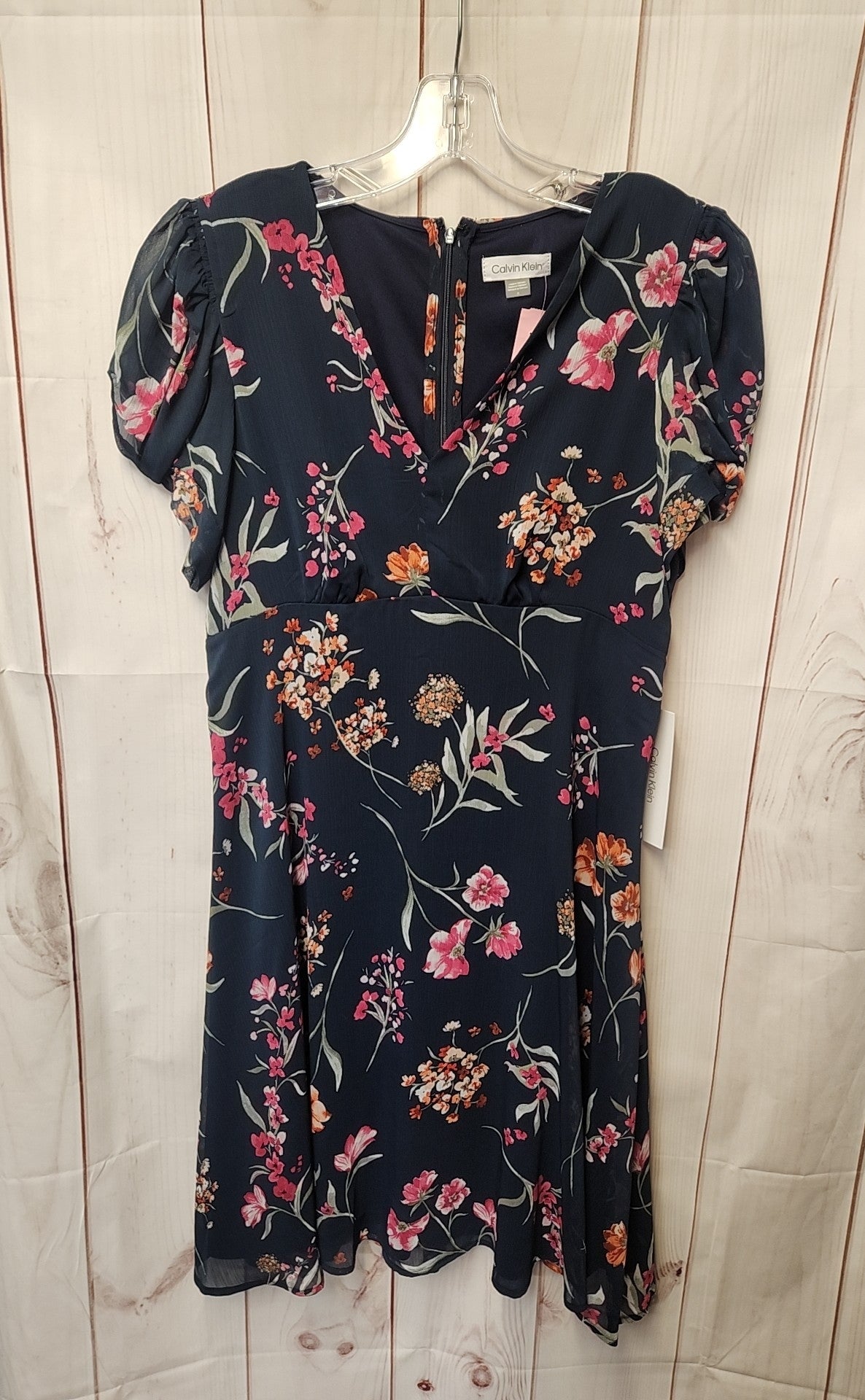 NWT Calvin Klein Women's Size 8 Navy Floral Dress