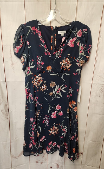NWT Calvin Klein Women's Size 8 Navy Floral Dress