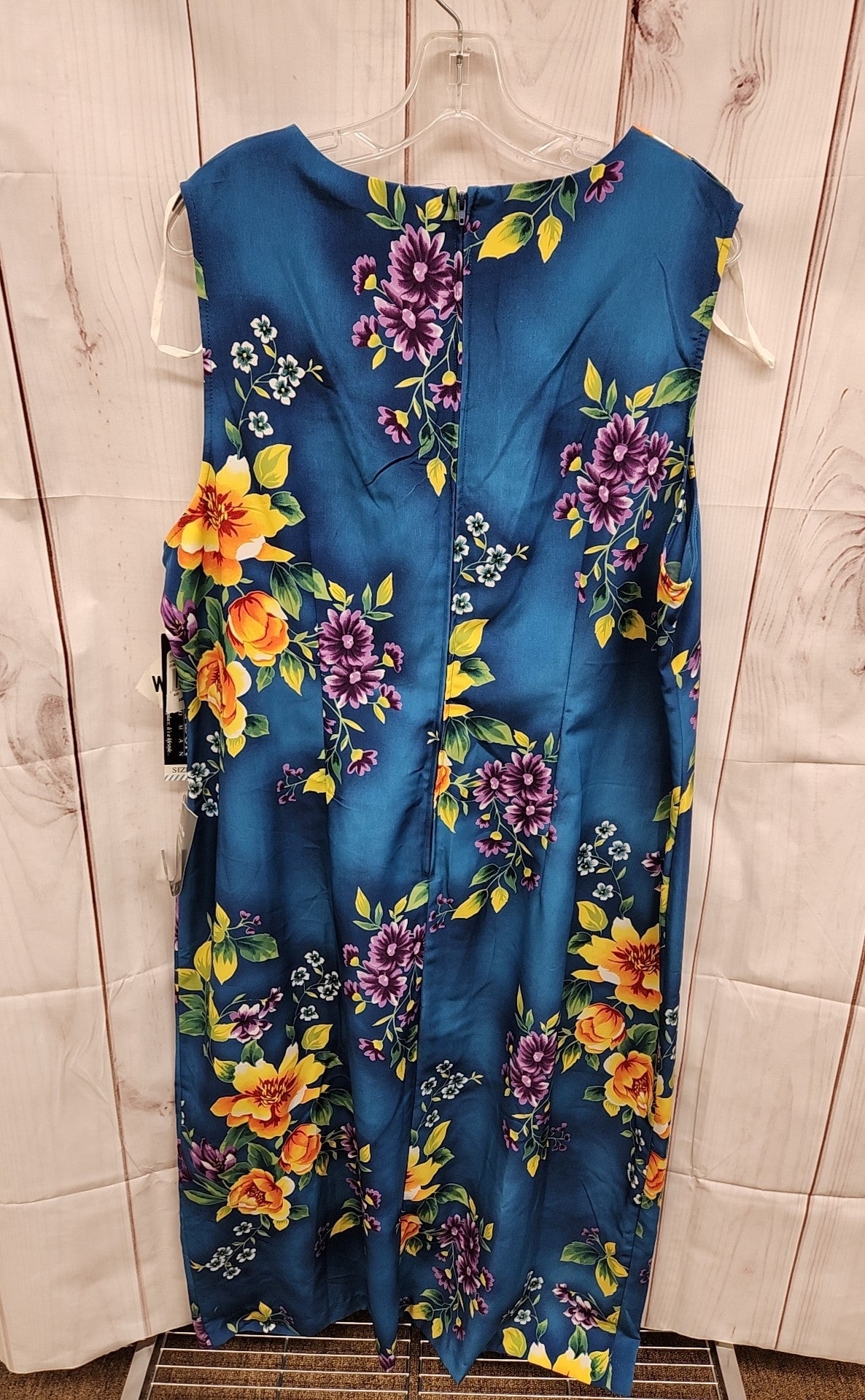 Sag Harbor Women's Size 20W Teal Floral Dress