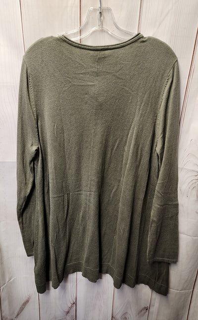 Chico's Women's Size 3 = XL Green Sweater