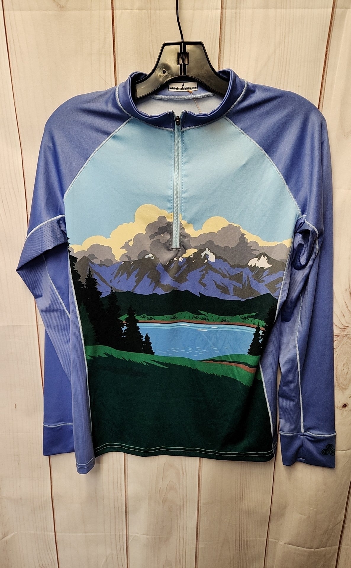 Bold Babe SPF Clothing Women's Size S Blue Long Sleeve Top