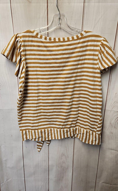 Jane & Delancey Women's Size L Yellow Short Sleeve Top