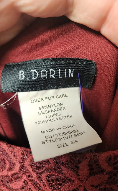 B Darlin Women's Size 3/4 Red Dress