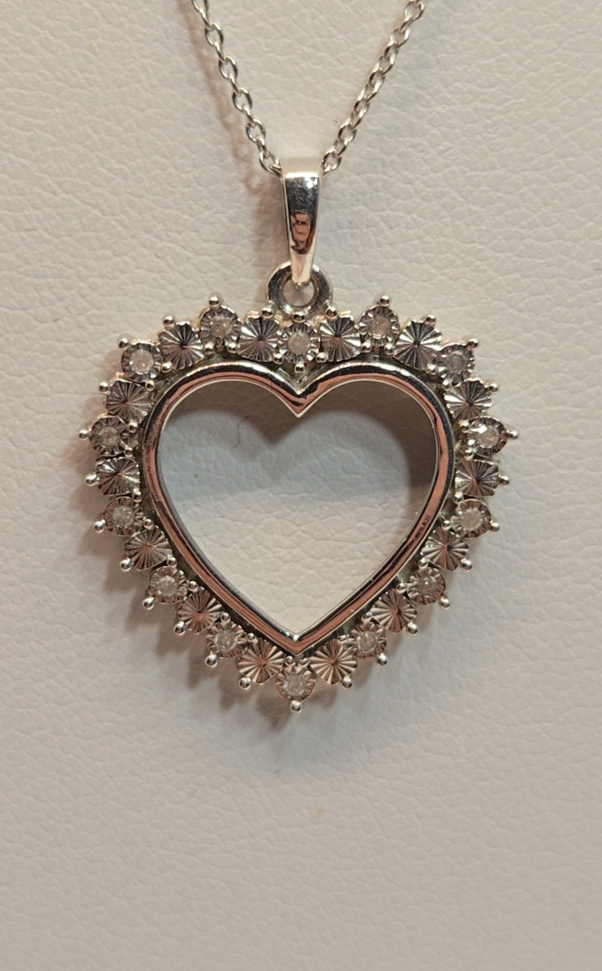 .925 Sterling Silver Heart Necklace