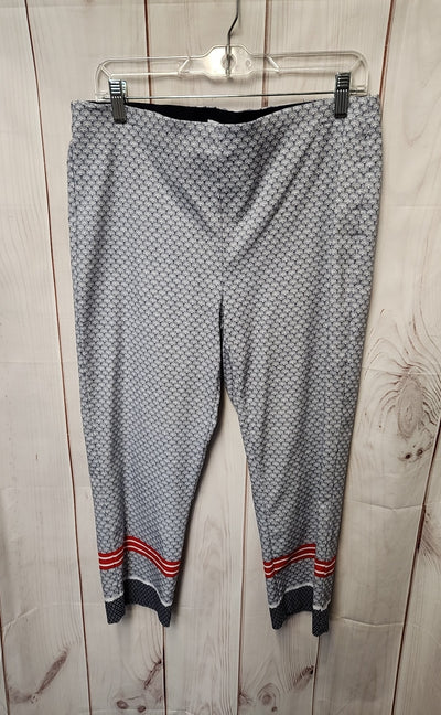Charter Club Women's Size 14 White & Blue Pants