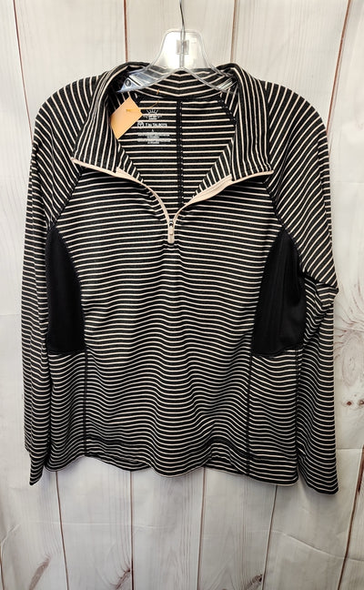 Talbots Women's Size L Black & Beige Sweatshirt