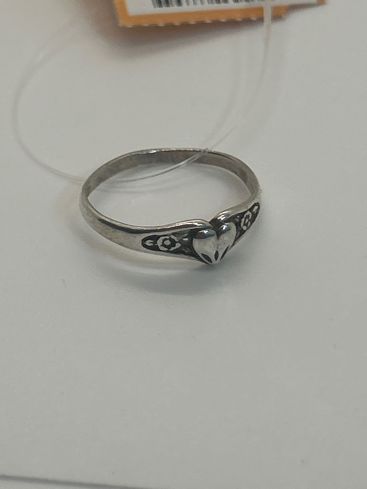 Heart band Ring Size 8 Silver .925 Sterling Silver Ring