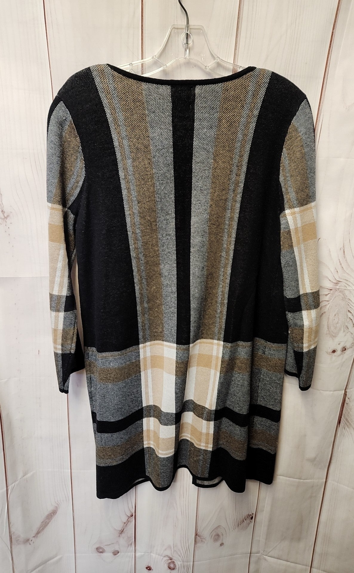 Anne Klein Women's Size M Black & Gray Cardigan
