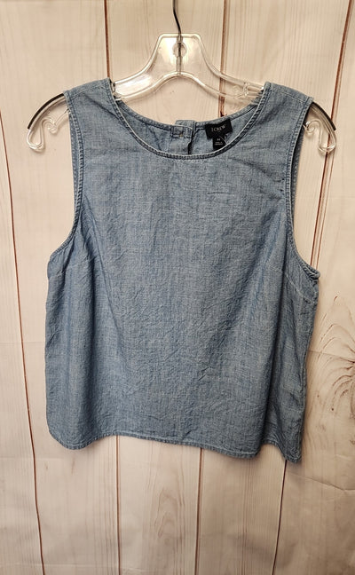 J Crew Women's Size M Blue Sleeveless Top