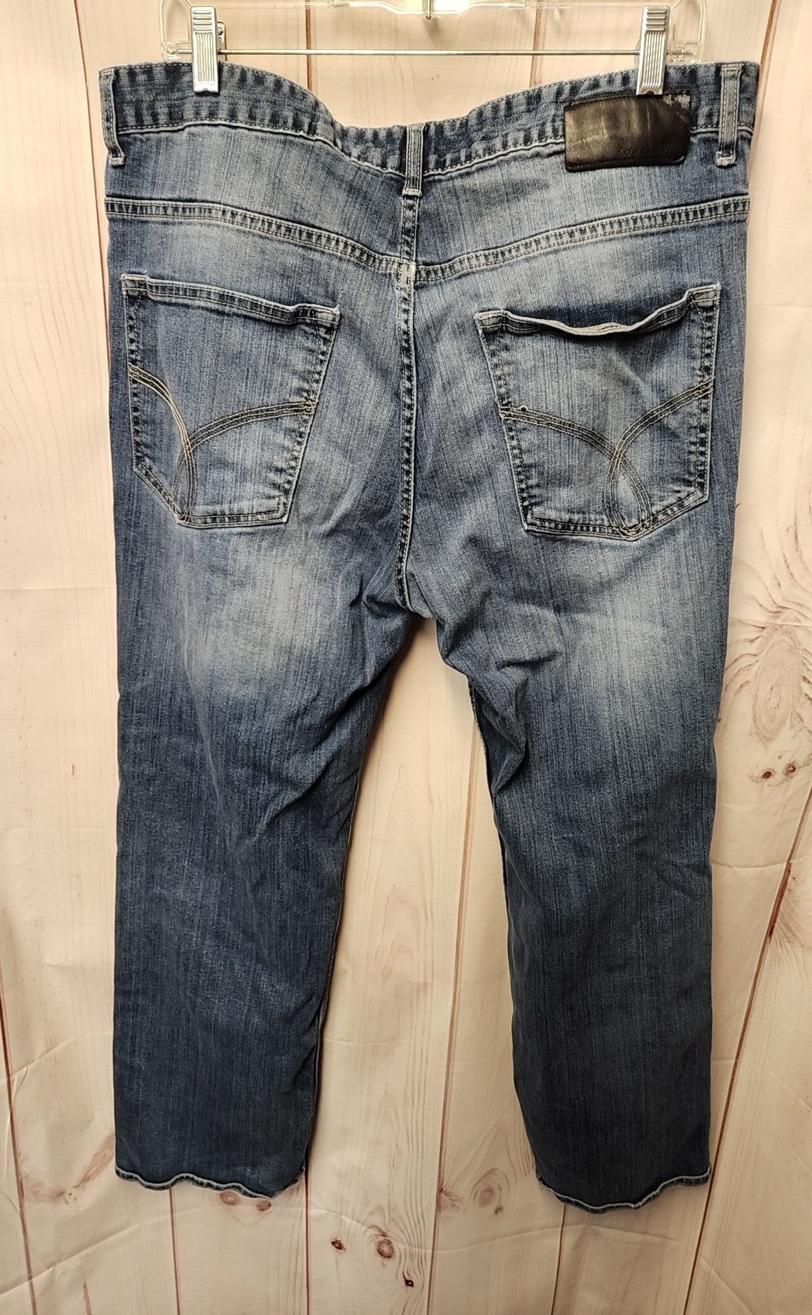 Calvin Klein Men's Size 36x30 Blue Jeans Straight