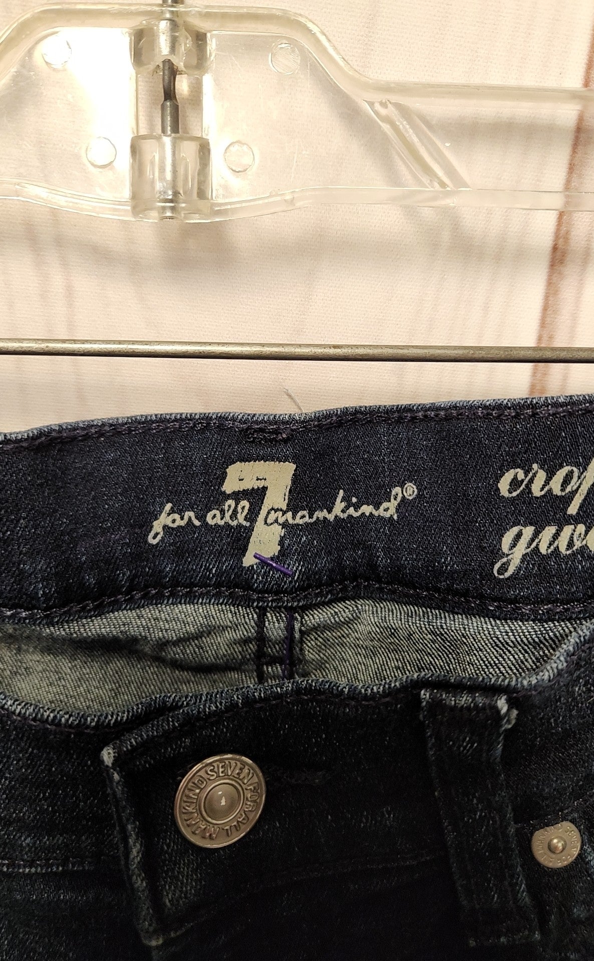 7 For All Mankind Women's Size 29 (7-8) Blue Jeans Cropped Gwenevere