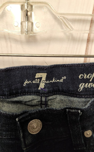 7 For All Mankind Women's Size 29 (7-8) Blue Jeans Cropped Gwenevere