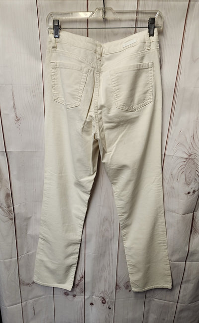 Jones New York Women's Size 8 White Corduroy Pants Lexington Straight