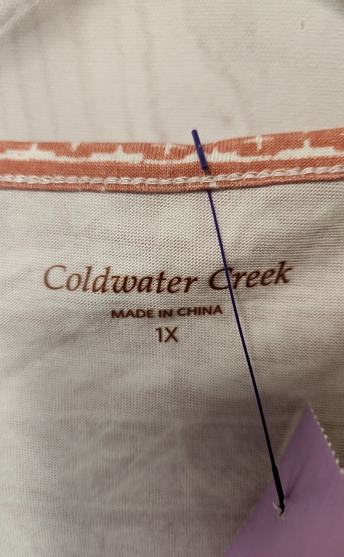 Coldwater Creek Women's Size 1X Red Short Sleeve Top